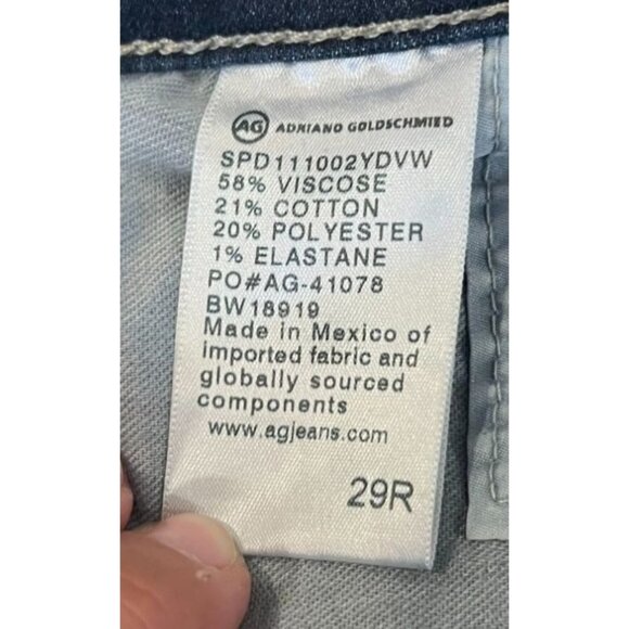 AG Adriano Goldschmied The Stilt Cigarette Leg Dark Wash Skinny Jeans Size 29R - Picture 9 of 9